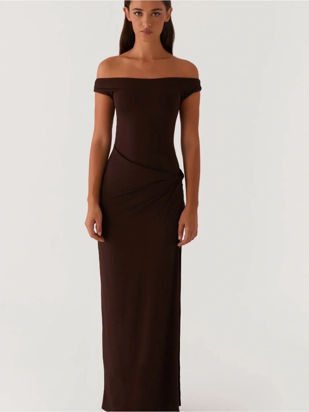 Amerie Maxi Dress - Chocolate - Picture 1 of 5